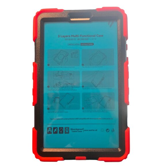 Samsung Galaxy Tab A9 Case Rotating Stand Shoulder Strap & Screen Protector 8.7" - Picture 3 of 6